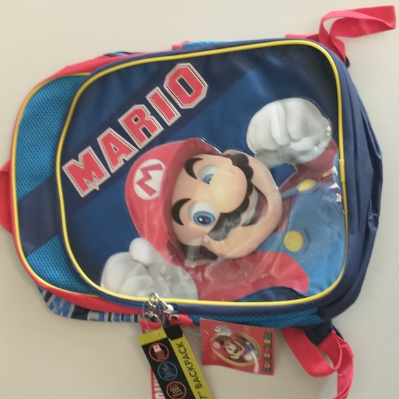 Nintendo Other - Nintendo Super Mario Bros. 17" Backpack Book Bag with padded Laptop Sleeve *NWT*